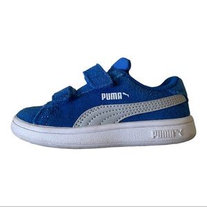 Puma Blue Suede Kids Shoes Size 8C